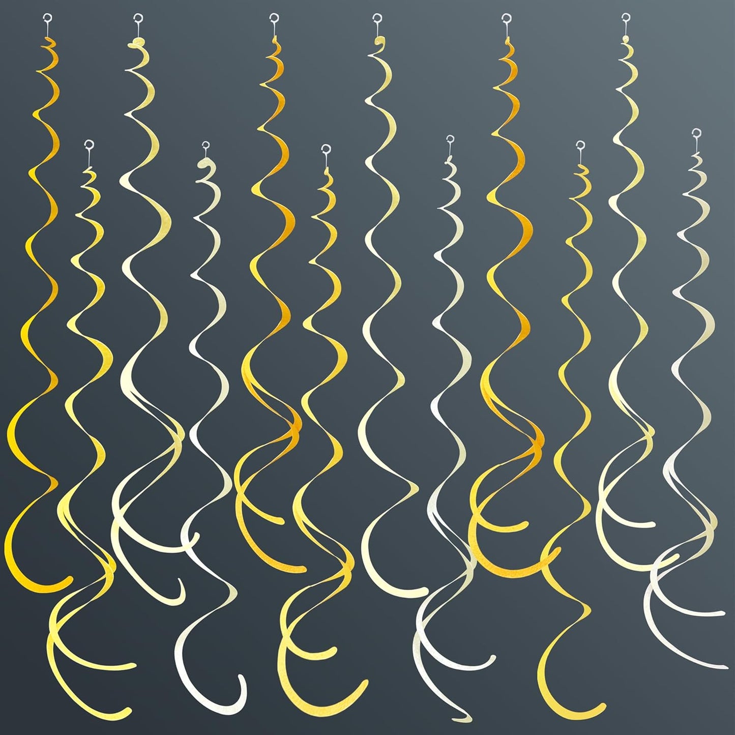 36Pcs Yellow Hanging Swirl Decorations Ombre Yellow Felt Swirl Streamer Spiral Ceiling Decoration Garland for Lemon Bee Sunflower Birthday Wedding Baby Shower Bridal Shower Bachelorette Party Supplies