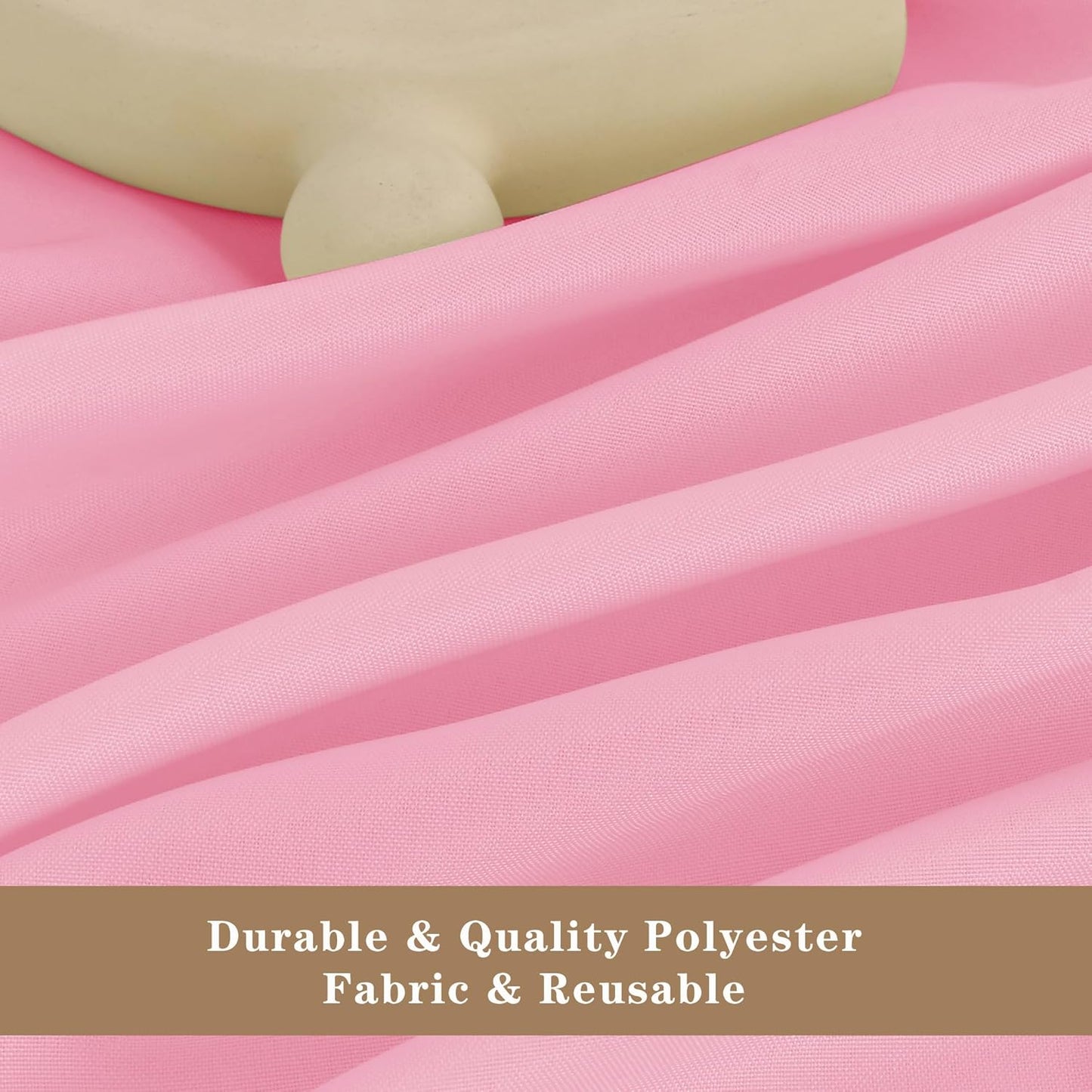 Fitable Pink Tablecloths for Rectangle Tables, 6 Pack - 70 x 120 Inches - Reusable and Washable Table Clothes for 6-8 Ft Tables, Polyester Fabric Table Covers for Wedding, Party, Banquet