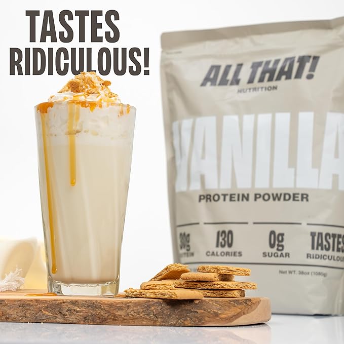 Vanilla Whey Protein Powder, 30G of Protein, Low Calorie & Fast-Absorbing, 0 Sugar, Soy-Free & Gluten-Free Protein Powder, 30 Servings