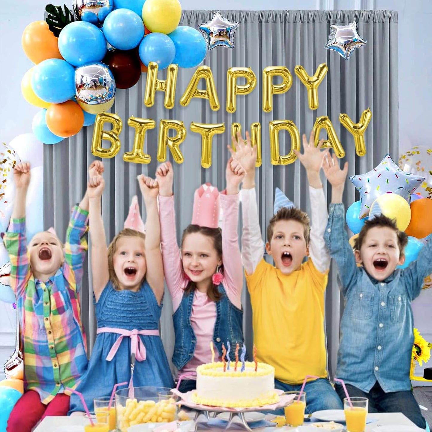 10 x 10 Feet Grey Backdrop Curtain for Partie, Background Curtains for Photoshoot, Birthday, Wedding, Halloween, Thanksgiving, Christmas Day, New Year Party Decorations 5Ft x 10Ft, 2 Panels