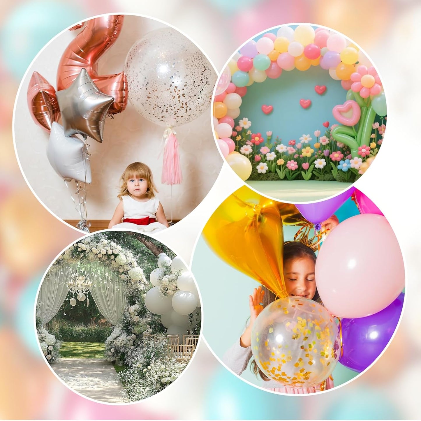 100pcs H-Shape Balloon Clips - Plastic Balloon Sealing Ties for Wedding, Party & Holiday Decorations - Balloons Tying Tool for Christmas, Wedding, Birthday, Baby Shower, Events(Clear)