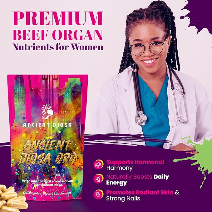 Beef Organ Supplement for Women – Pasture-Raised Liver, Heart, Kidney with CoQ10 & Ginseng – Female Balance Formula – Non-GMO, 2 Month Supply
