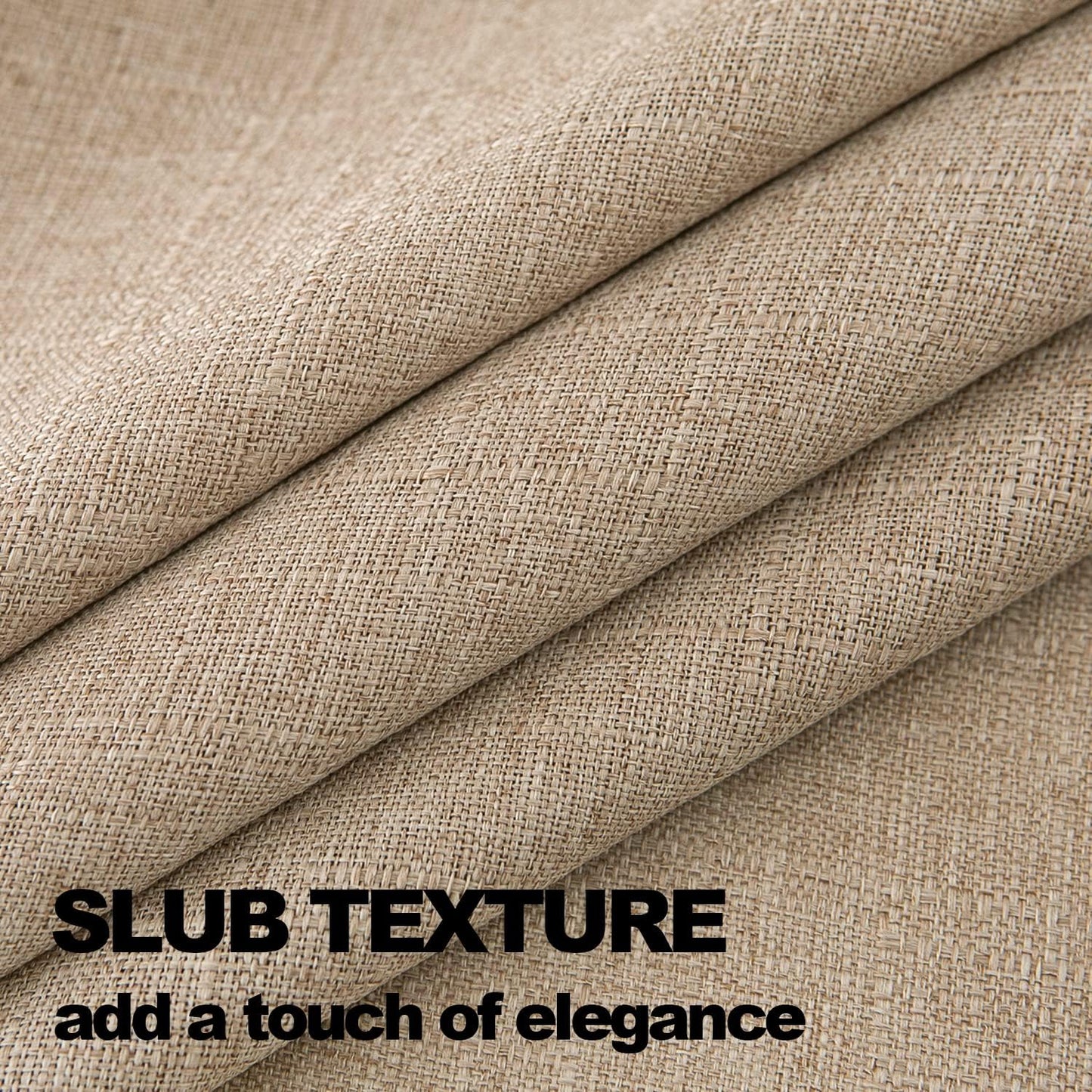 NLMUVW Linen Tablecloth for Square Tables - Burlap Textured Table Cloth Water Resistant Farmhouse Decorative Table Cover for Dining Kitchen Card, 48 x 48 Inch