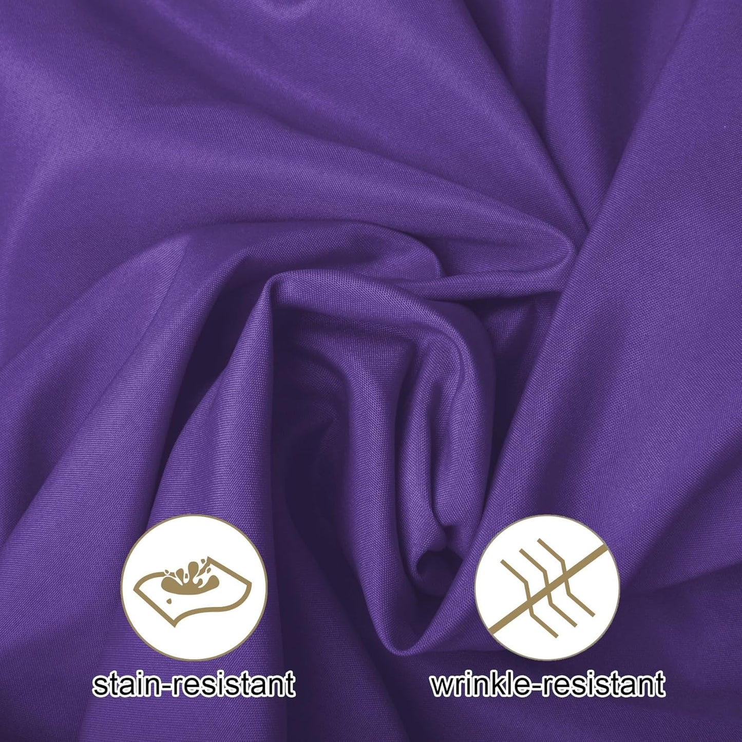 Ascoza 2pack 60x102 Inch Purple Rectangular Tablecloth 6 Feet Table Cloth in Polyester Fabric for Wedding/Banquet/Restaurant/Parties