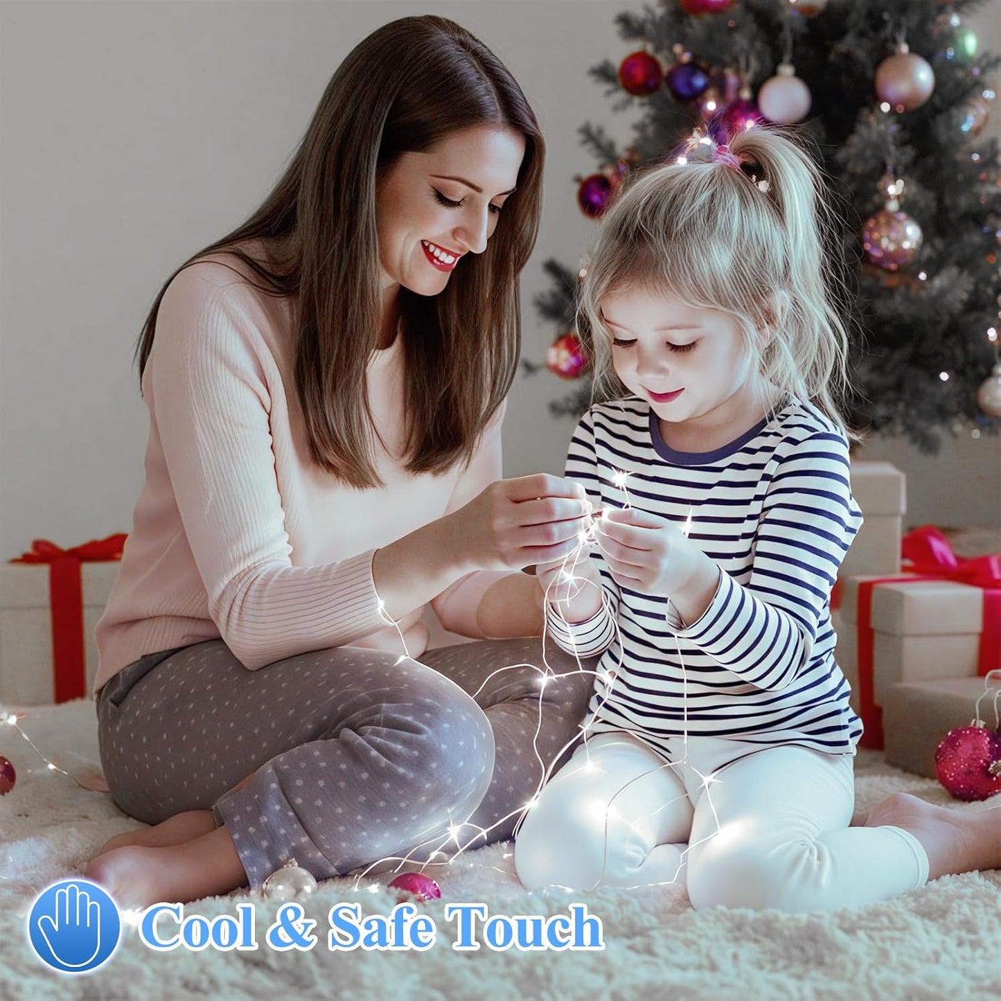 Lakumu 12 Pack Fairy Lights Battery Operated String Lights -7FT 20LED Fairy Lights Silver Wire Firefly Starry Moon Lights for DIY Christmas Decorations Party Wedding Centerpiece Table Decor Cool White