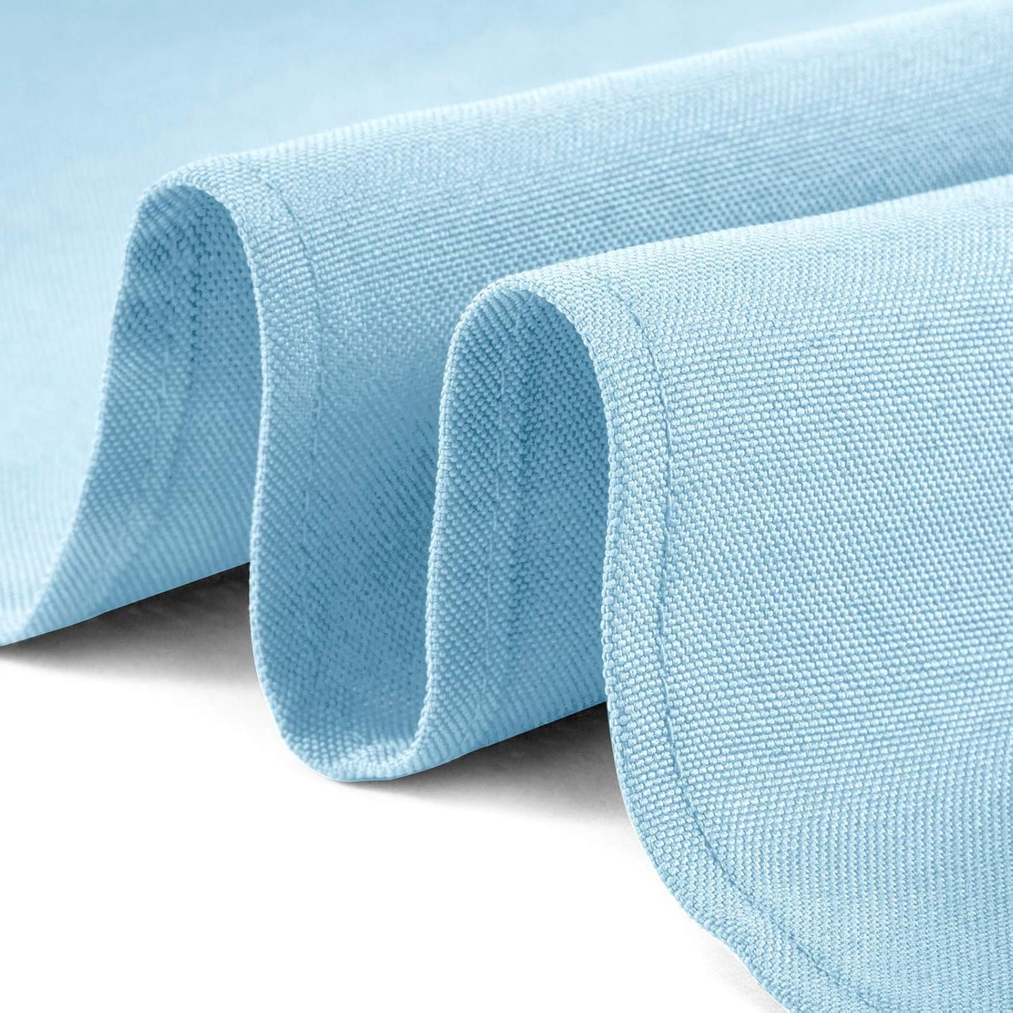 Lann's Linens - 10 Premium 120" Round Tablecloths for Wedding/Banquet/Restaurant - Polyester Fabric Table Cloths - Baby Blue