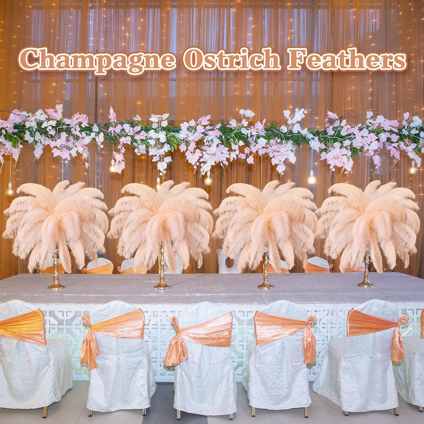 80 Pcs Large Natural Ostrich Feathers Plumes 14-16 Inch Bulk for DIY Crafts Wedding Party Centerpiece Vase