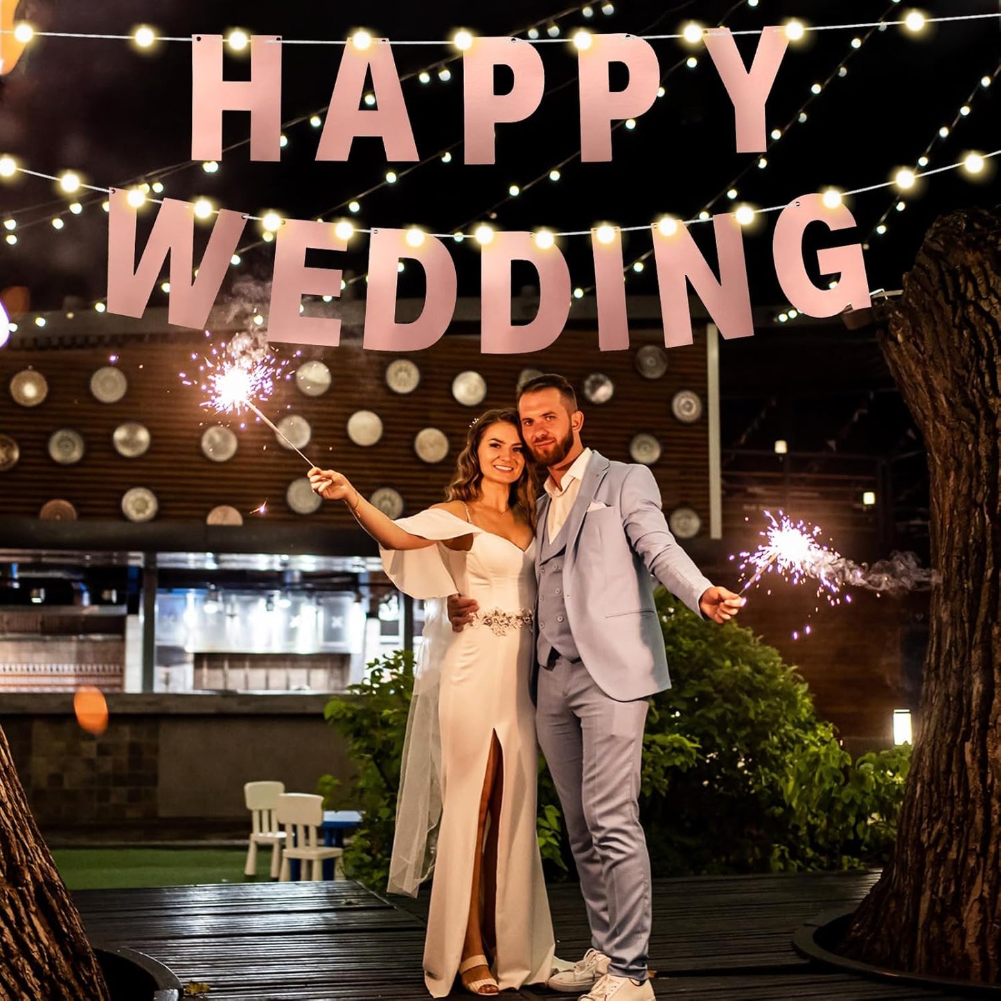 TaoBary 112 Pcs DIY Letter Custom Banner Glitter Customizable Banner Kit Including 107 Letters and Numbers 3 Rope for Valentine Birthday Party(Bright Rose Gold)