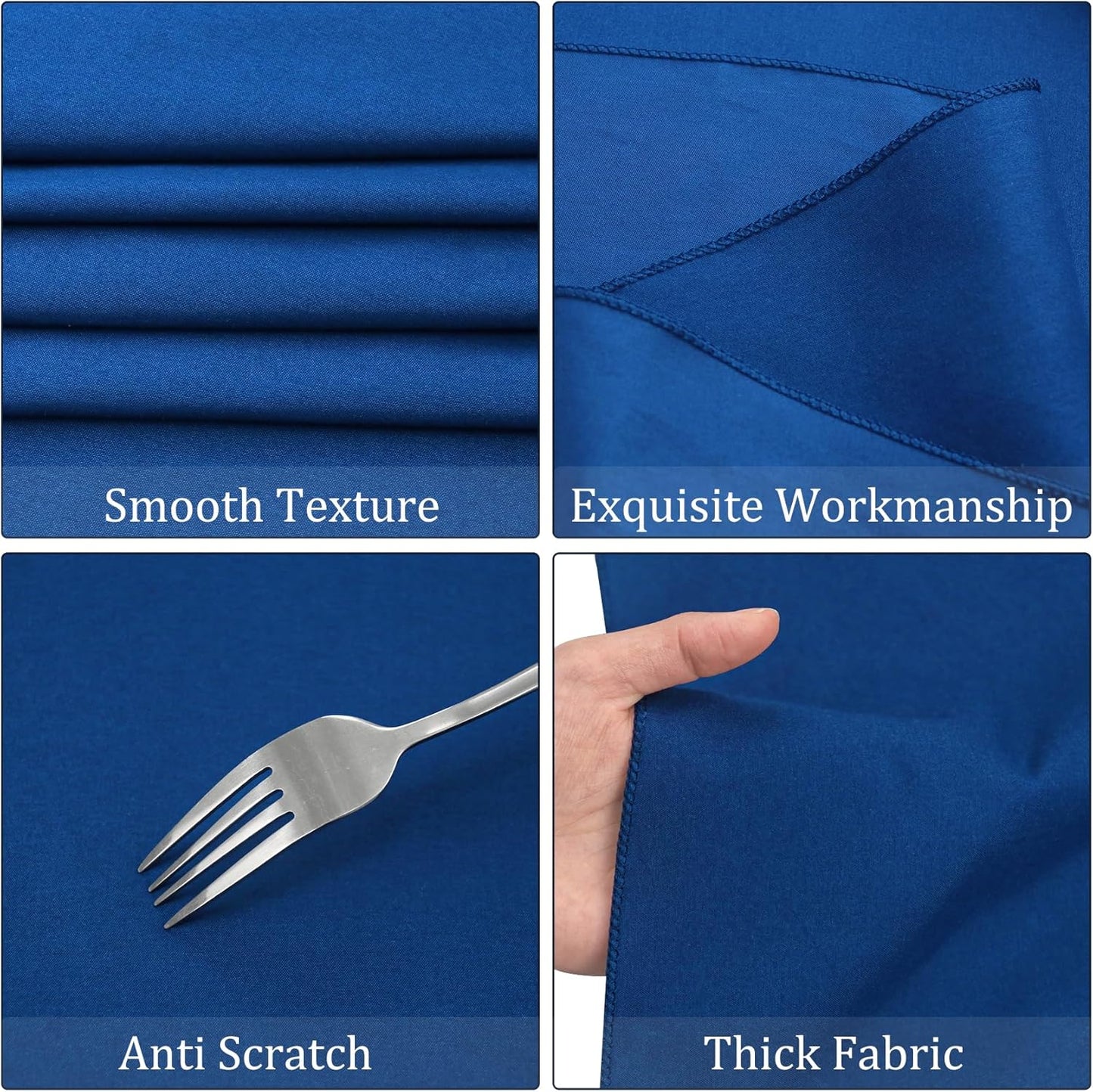 8 Pack Premium Round Tablecloth 90 Inch Round Table Covers Washable Polyester Fabric Round Table Clothes for Wedding Party Reception Banquet Buffet Restaurant (Royal Blue, 90 Inch)