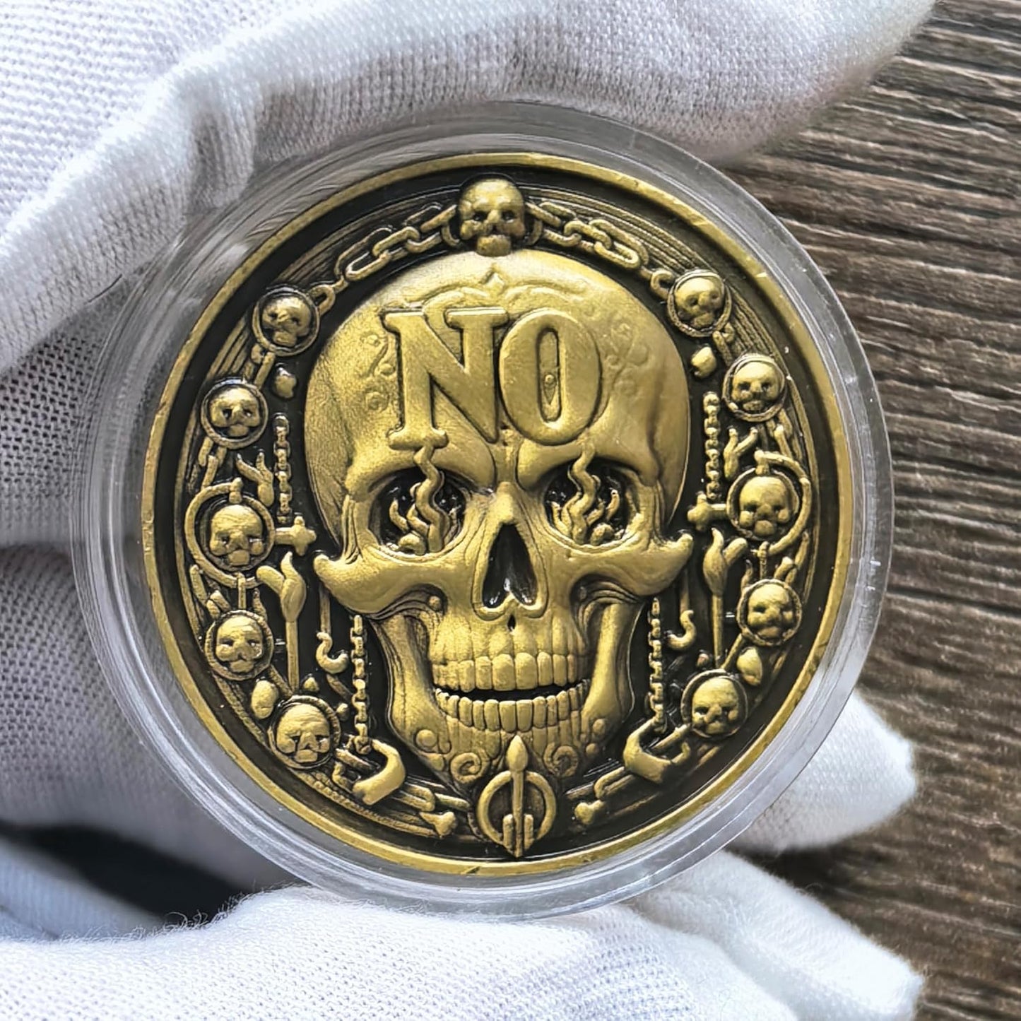Phoenix & Skull Decision Coin - Dual-Sided Motivational YES/NO Flip Coin (Single Coin)