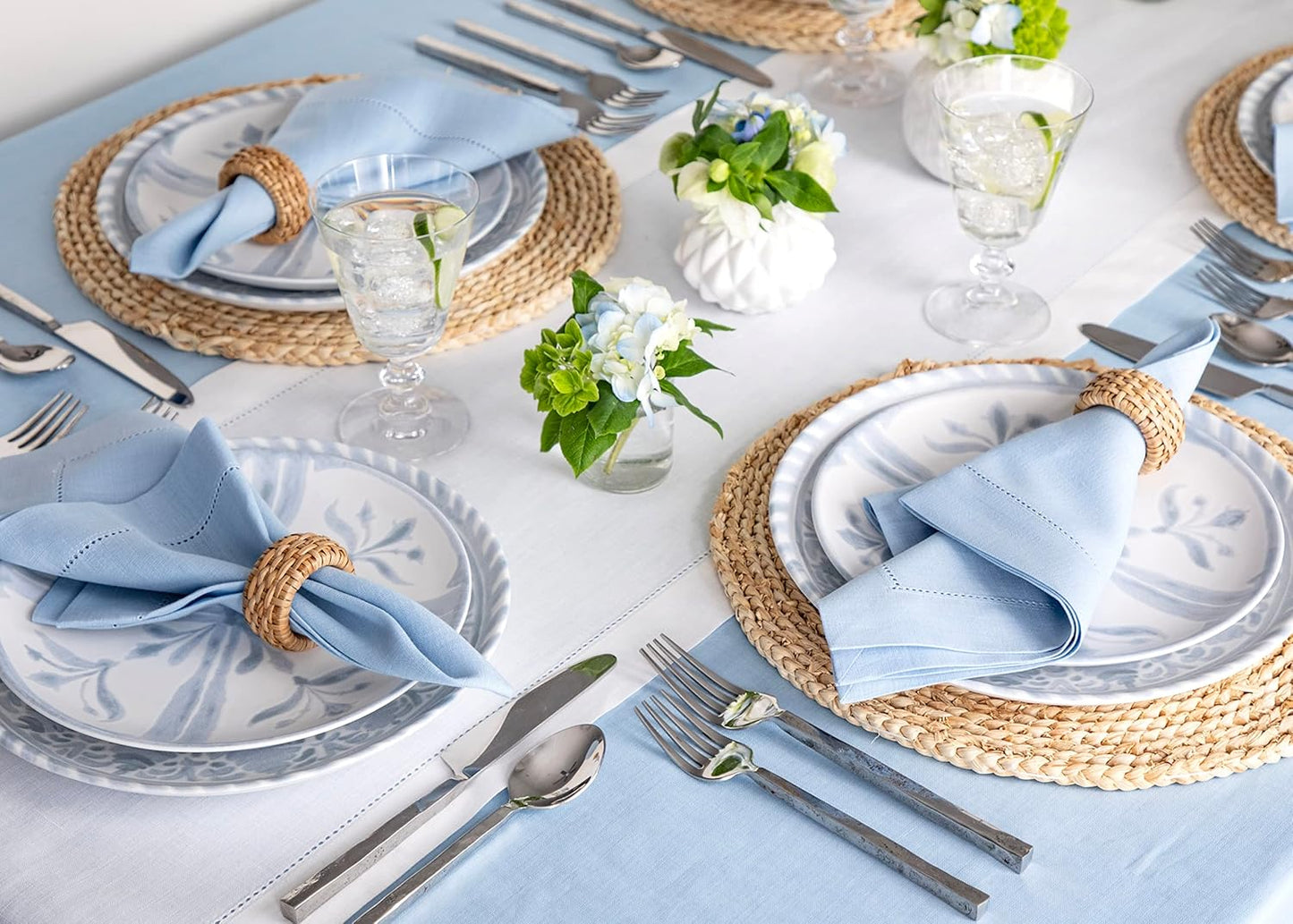 Solino Home Linen White Table Runner 132 Inches Long - 100% Pure Linen Extra Long Table Runner 14 x 132 Inch for Fall, Autumn, Halloween, Thanksgiving, Holiday - Classic Hemstitch