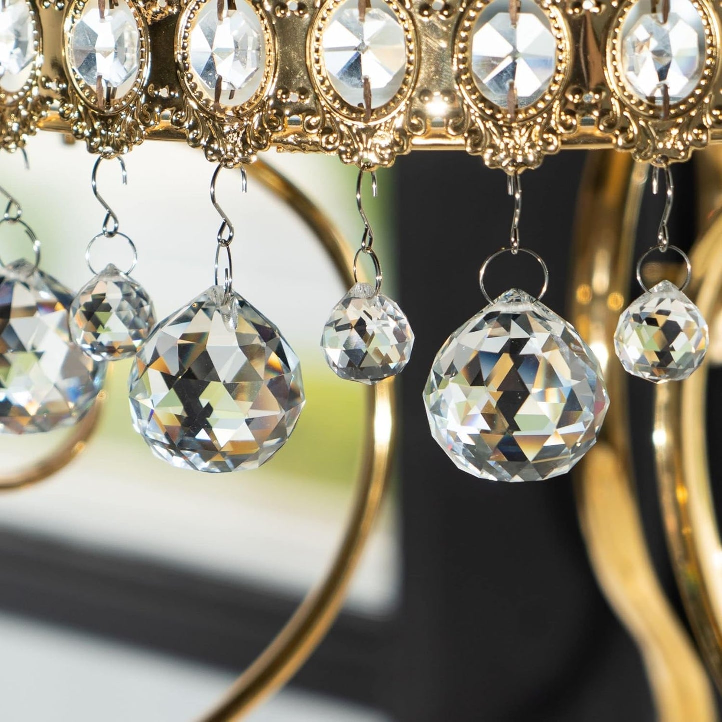 Crystalsuncatcher 20mm/0.78inch Clear Glass Crystal Ball Prism Feng Shui Lamp Hanging Drop Chandelier Pendants Suncatchers Pack of 12 pcs