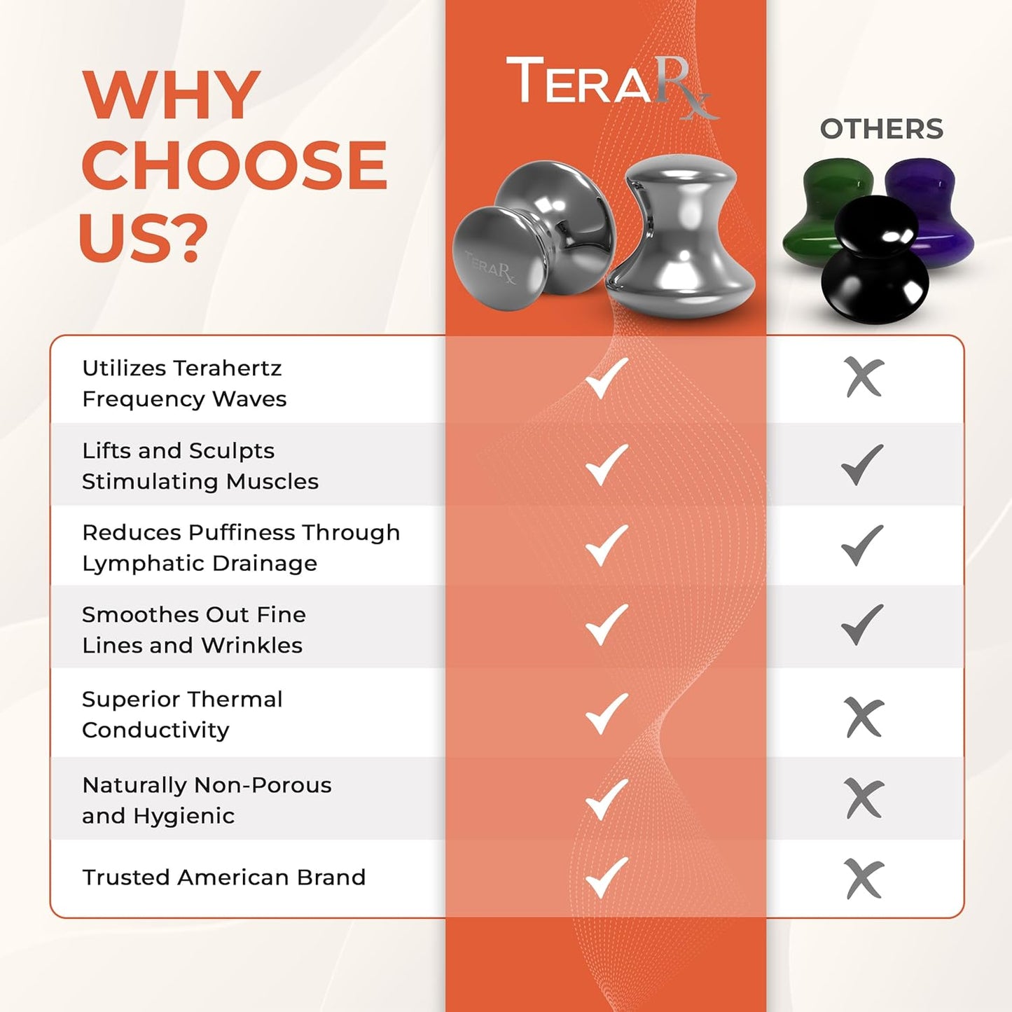 Terahertz Stone Gua Sha & Massage Tools – Authentic Terahertz Tools for Lymphatic Drainage, Tension Relief, and Facial Relaxation (Mushroom Gua Sha)