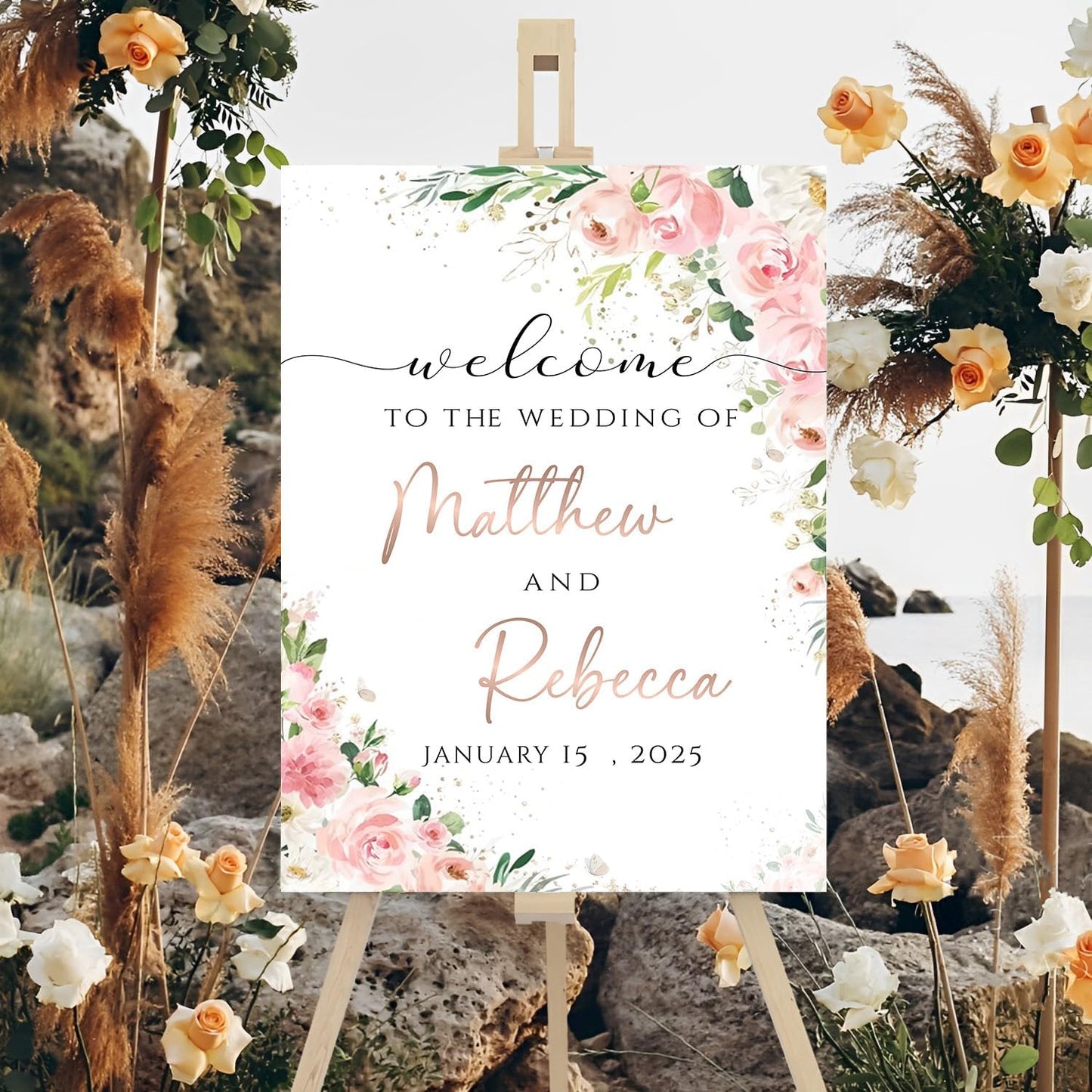 Welcome To Our Wedding Sign, Wedding Decorative Signage, Wedding Memorial Table Sign, Wedding Shower Sign, Wedding Signs For Ceremony And Reception