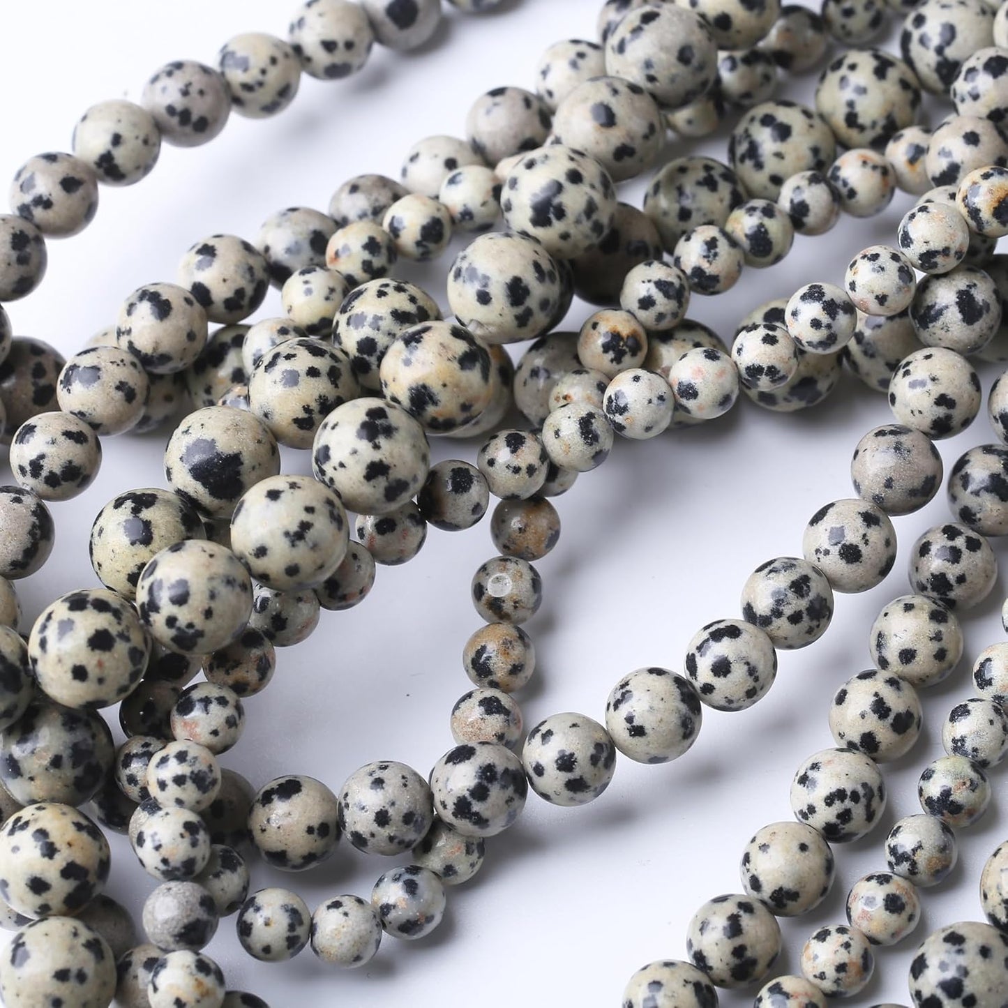 Quail Egg Stone Beads Gemstone Round Crystal Energy Jade Beads Stone Beads for Jewelry Making DIY Bracelet Necklace Jewelry Making 1 Strand 15.5inch 35PCS 10MM