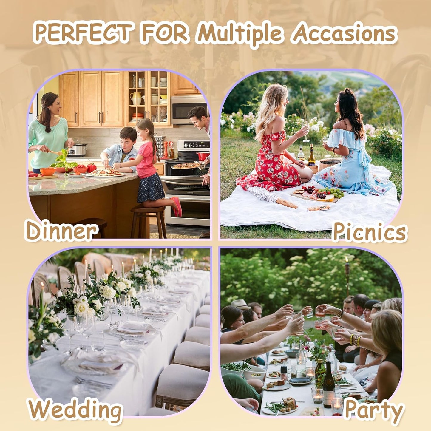 MYSKY HOME Table Cloth 60x120 in Rectangle Table, Heavy Duty Cotton Tassel Linen Look Waterproof Tablecloths Farmhouse Tablecloth Wrinkle Free Table Cover with Tassels for Kitchen Dining, Party