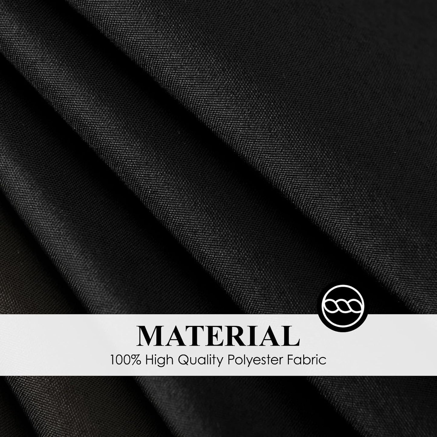 Round Tablecloth 132 Inch 6 Pack Black Tablecloths Washable Decorative Linen Polyester Table Clothes Cover for Dining Table Banquets Buffet Parties and Wedding