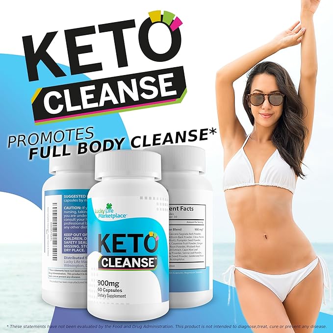 Keto Cleanse - Our Best Natural Keto Cleanse Supplement - Support Reduced Inflammation & Bloating - Promote Full Body Cleanse, Liver Cleanse, Colon Cleanse - Aid Energy Levels - Help Cleanse & Detox