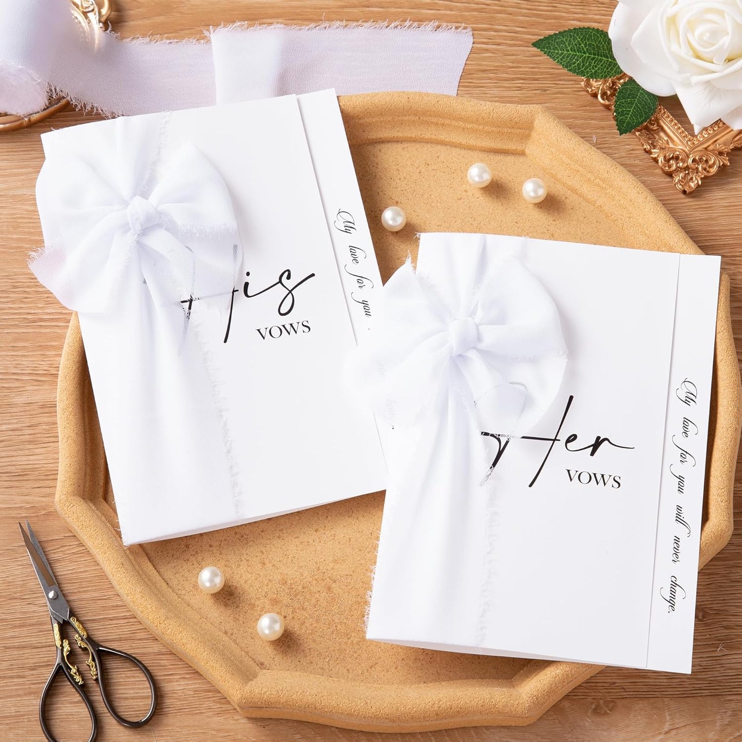 DORIS HOME White Chiffon Ribbon for Flower Bouquet, 2" x21Yd Fabric Ribbon for Gift Wrapping, Handmade Frayed Ribbon for Wedding/Christmas Decorations