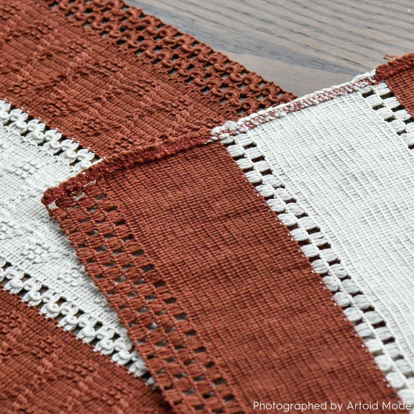 Artoid Mode Caramel Farmhouse Rustic Table Runner, Seasonal Hollow Kitchen Dining Table Decoration for Home Party Decor 12x72 Inch