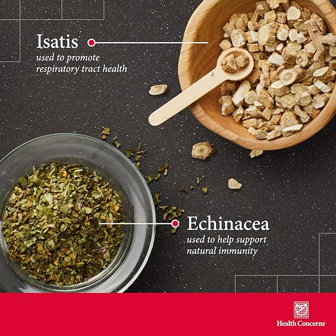 Health Concerns Isatis Gold - Immune System Support & Respiratory Tract Supplements - Isatis Leaf, Echinacea, Platycodon, Goldenseal & Ligusticum Root Extract - 90 Capsules