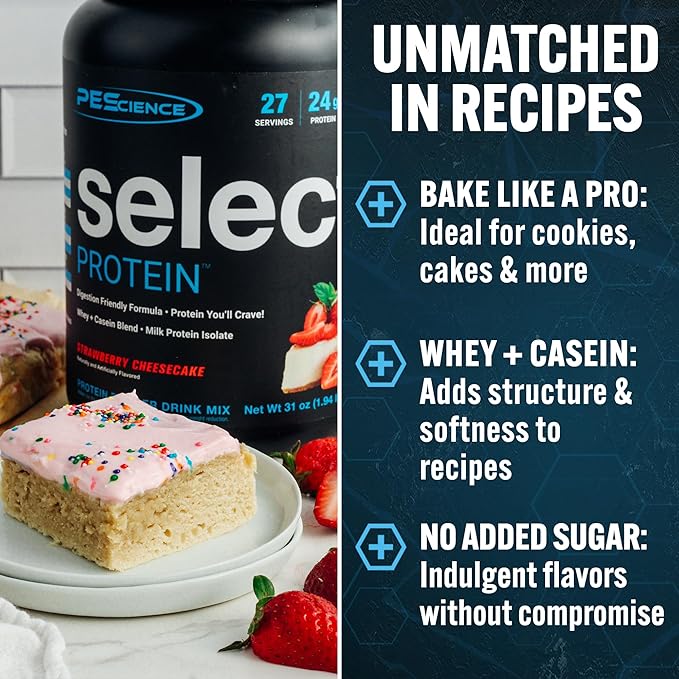 PEScience Select Protein Powder, Whey and Casein Blend, Clean Protein Powder for Women and Men, Low Calorie, Low Carb, Gluten Free - Limited Edition Apple Pie - 27 Servings