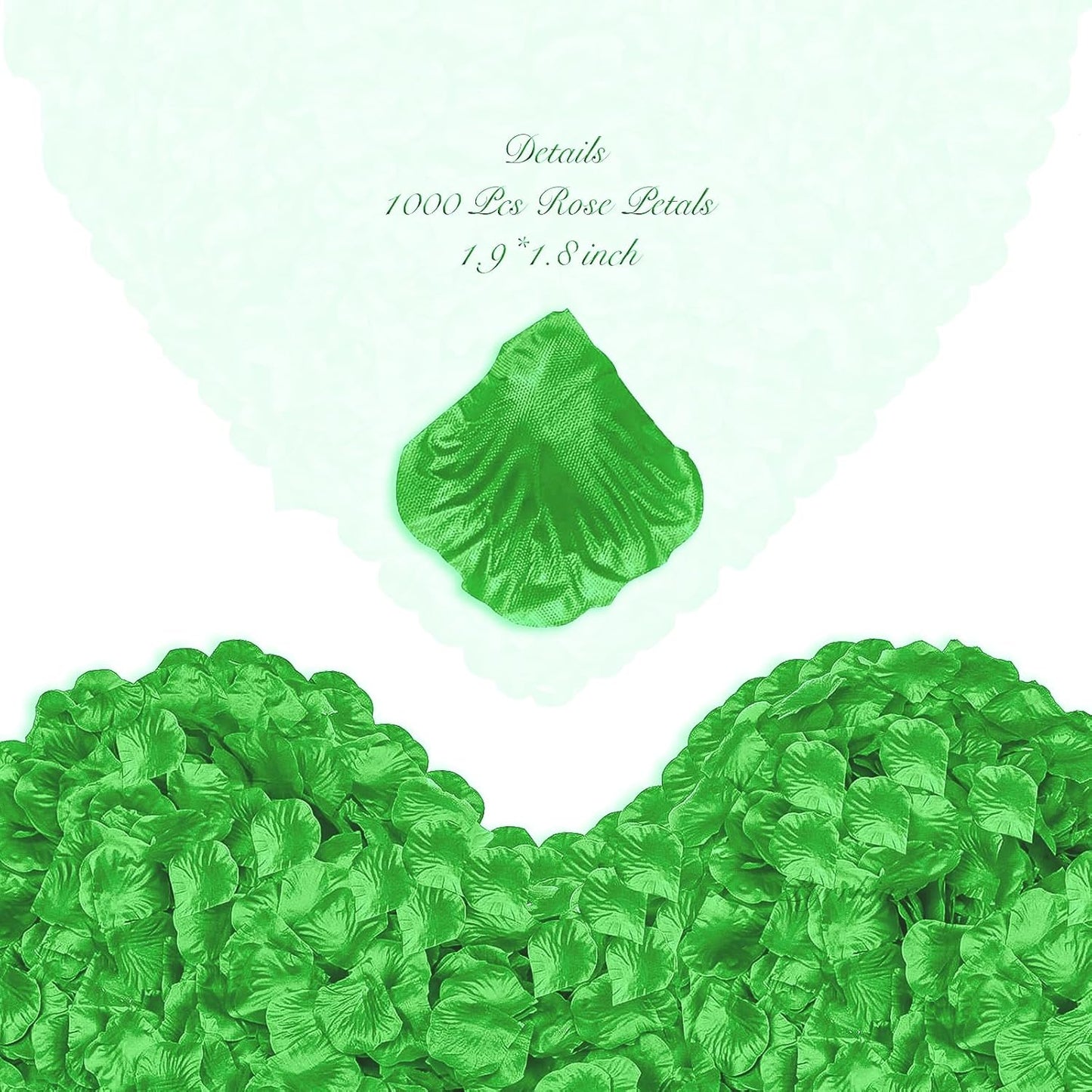 1000 Pieces Artificial Silk Rose Petals Flower Decoration Wedding Party (Light Green)
