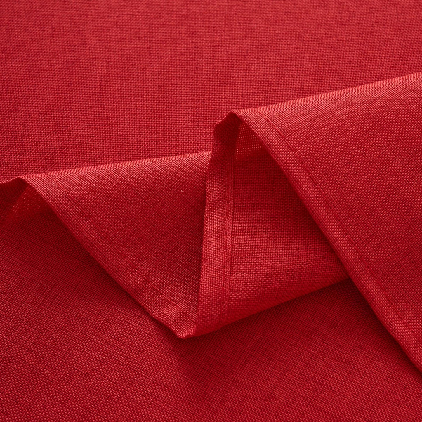 NLMUVW Red Linen Tablecloth Rectangle, Christmas Table Cloth Water Resistant Textured Table Cover for Kitchen Dining Coffee Party, 54 x 84 Inch