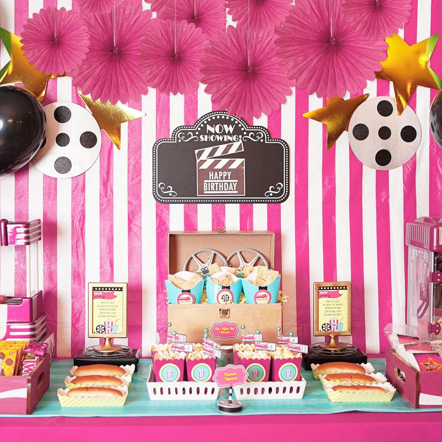 20 Pcs Rose Red Hanging Paper Fan, Hanging Honeycomb Round Paper Fans for Weddings, Birthdays, Easter, Baby Showers, Classroom, Events Ceiling Party Supplies Decorations