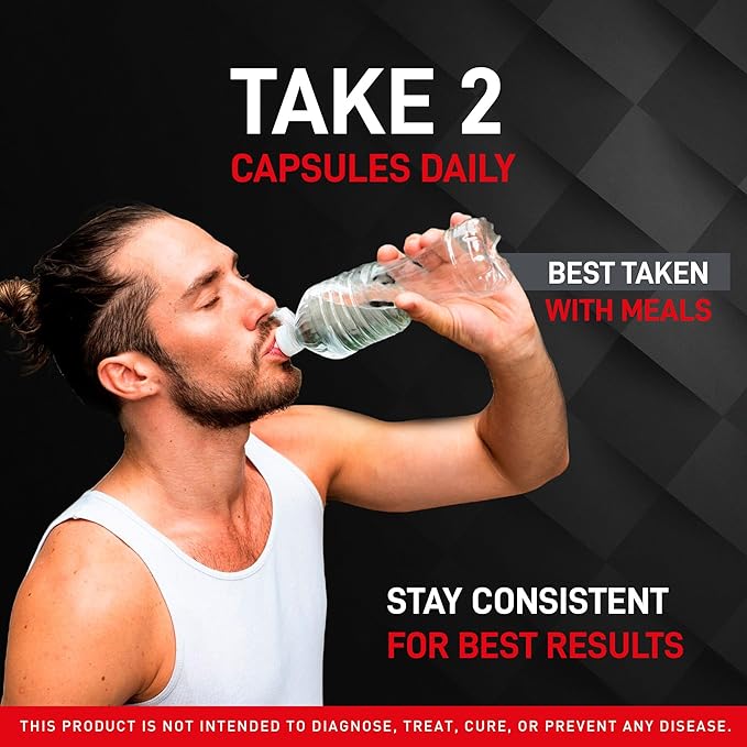 Vital Prime, Advanced Formula for Mens Male Performance, Supplement Support Capsules - 1 Month Supply