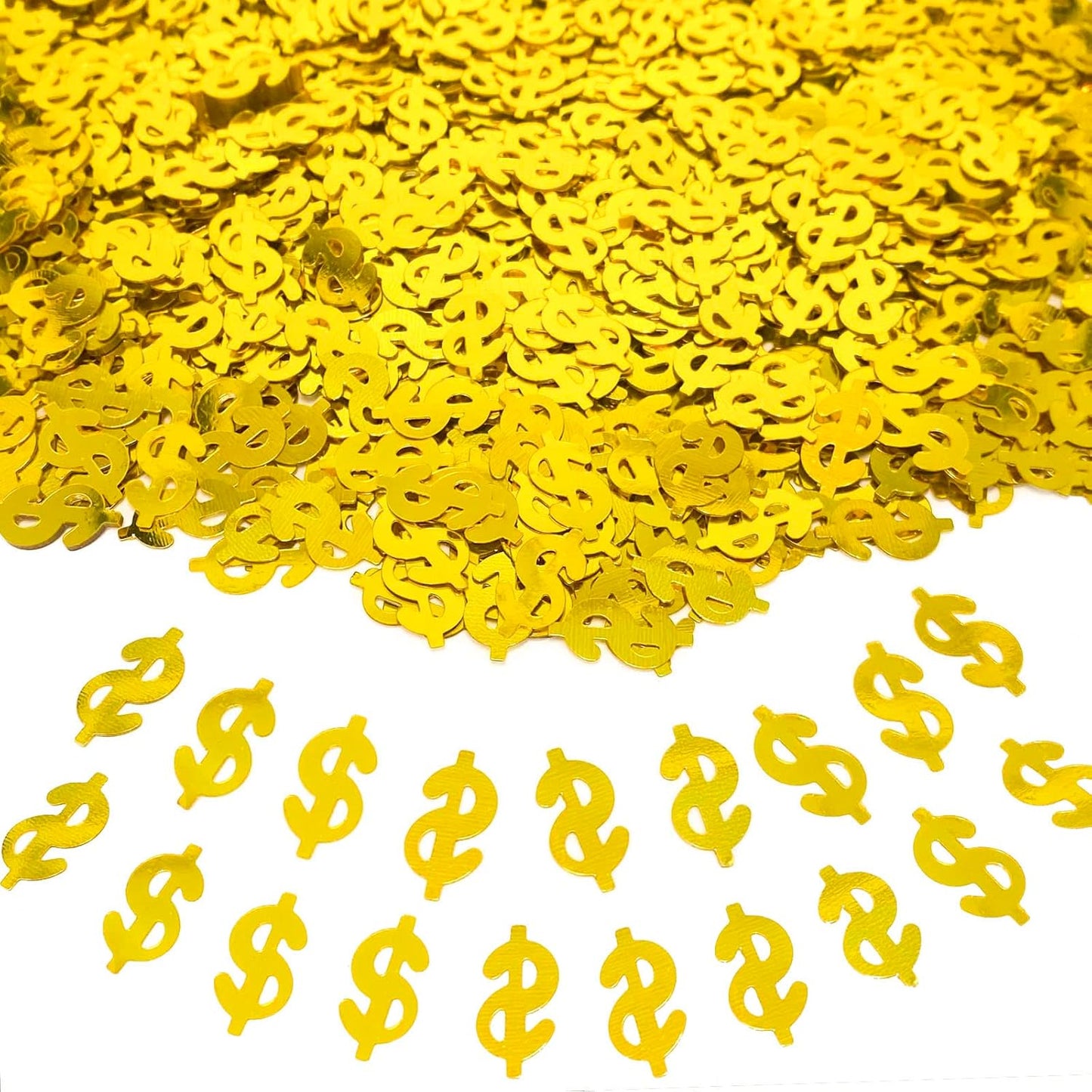 Confetti Dollar American Dollor Sequins Table Metallic Foil Confetti for Casino Wedding Birthday Festival Party Decoration 1.6OZ (Dollor)