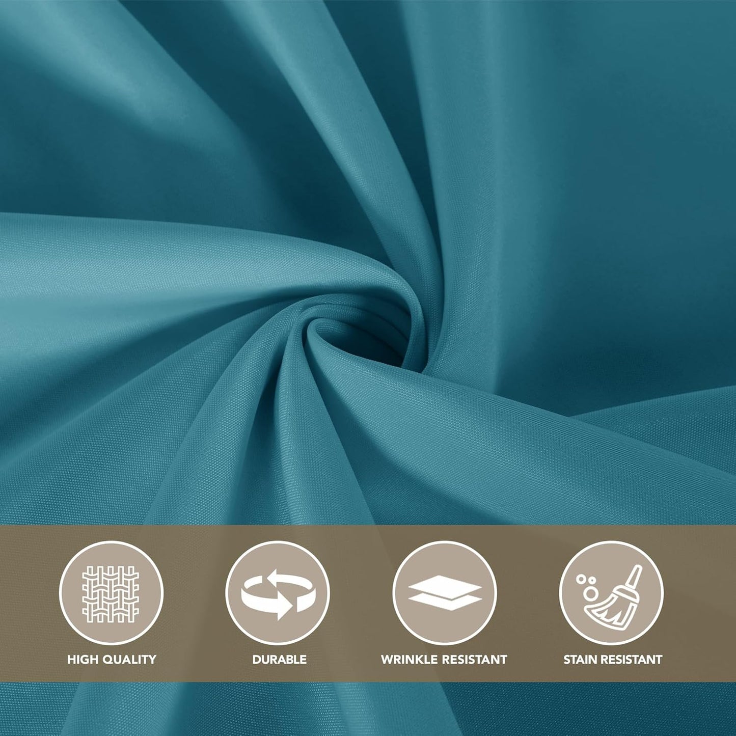 sancua Small Square Tablecloths 36x36 Inch - Teal Table Cloth for Square or Round Tables, Washable Polyester Fabric Table Cover for Nightstand End Bedside Tables