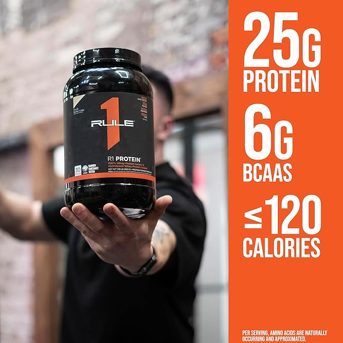 Rule 1 R1 Protein Whey Isolate - with 25g Protein & 6g BCAA Exclusively from Isolated & Hydrolyzed Sources for Workout Recovery (10 Pounds*, Vanilla Creme)