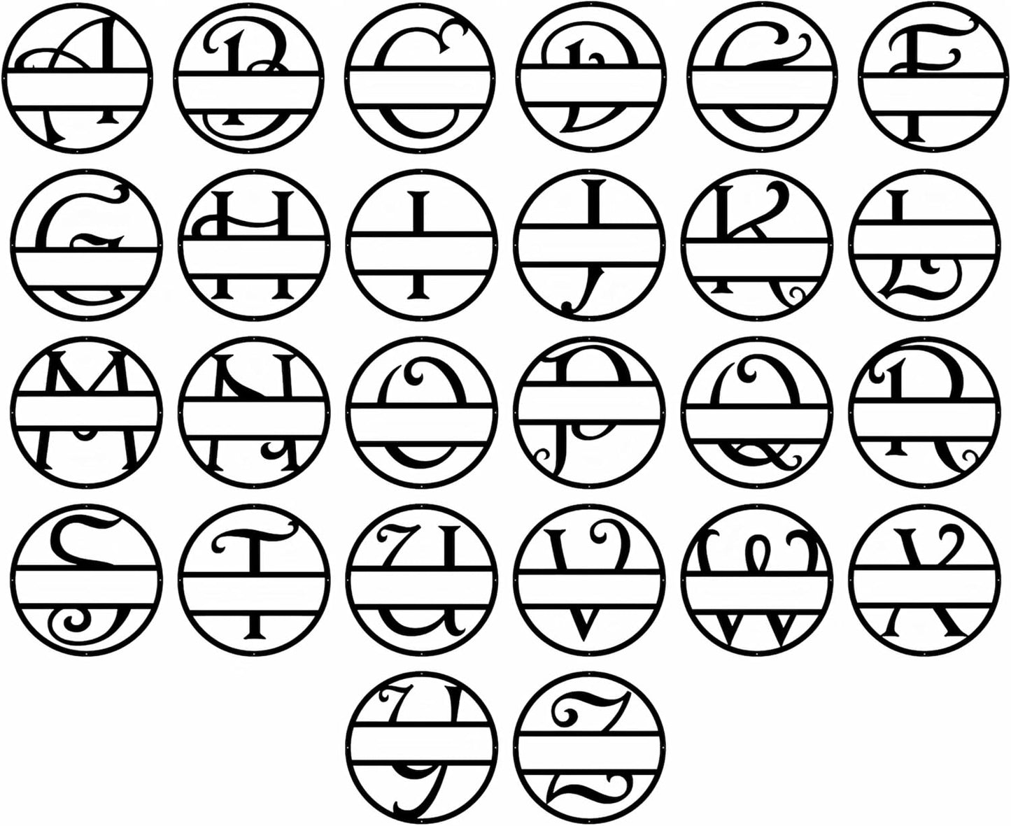 Personalized Metal Name Signs, Split Letter Monogram Wall Decor, Custom Last Name Sign, Family Name Sign for Outdoor, Personalized Wedding Gift, Garden Decor, Metal Wall Art, Housewarming Gift (MonogramDesign_3)