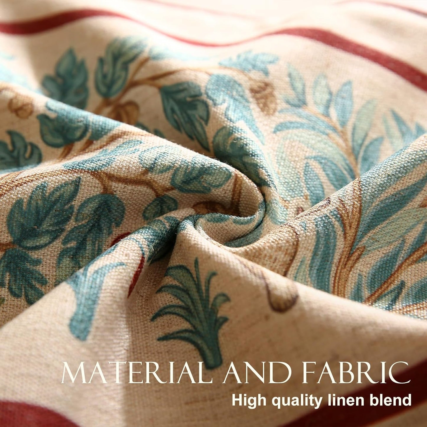 patdrea Designer Idyll Linen Extra Long Table Runner,Vintage Beige Farmhouse with Ancient Spring Figure and Animal Pattern Table Mat,Decoration for Kitchen Dining Banquet Christmas ,16"*118"