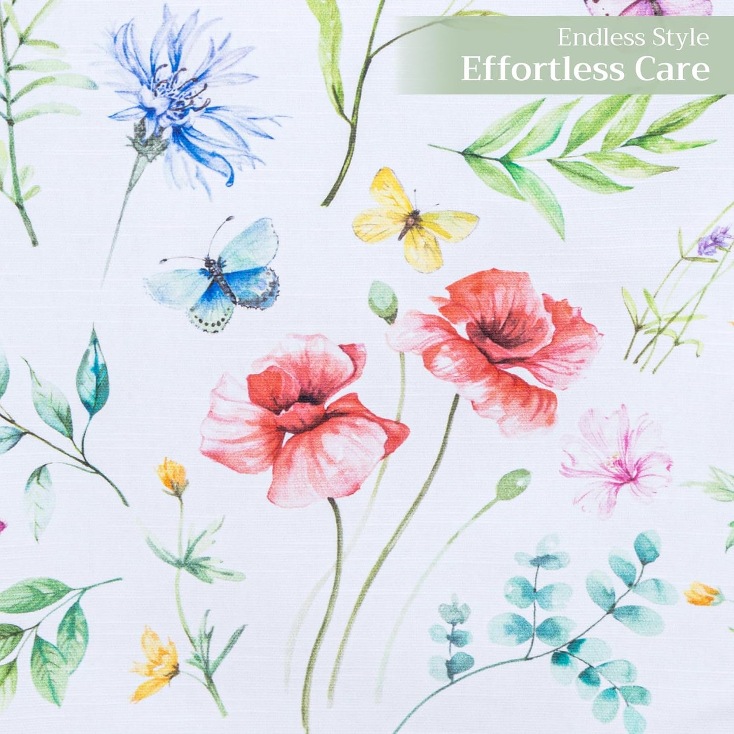 Maison d' Hermine Table Runner 100% Cotton Double Layer Table Runners 108 inches Long Decorative for Home Kitchen Dining Party Wedding Bridal Shower Spring Summer (Just Floral, 14.50" x 108")