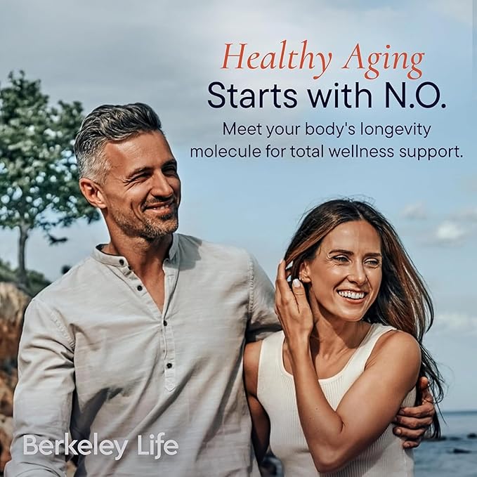 Berkely Life Nitric Oxide Foundation, Full-Body Circulatory Support - Nitric Oxide Supplement with Beet Root Powder Supports Healthy Blood Pressure, Heart & Cardiovascular Health - 180 Capsules