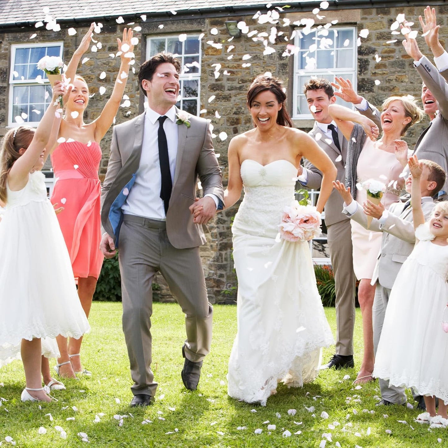 PATIKIL Dried Flower Confetti Cones, 30Pcs Paper Tapers Cone Holder with Dried Rose Petal / Sticker for Wedding Party Engagement Birthday DIY Decoration, Purple