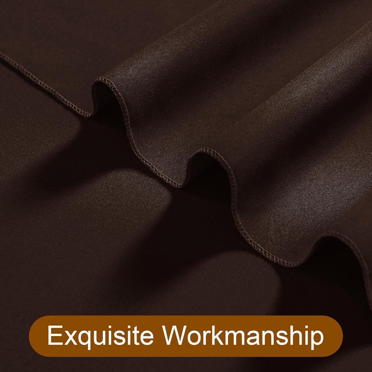 DWCN 10x8 FT Brown Backdrop Curtains for Parties, Photography Backdrop Drapes with Rod Pockets for Wedding Decorations Stage Birthday Family Gatherings, 2 Panels 5ft x 8ft