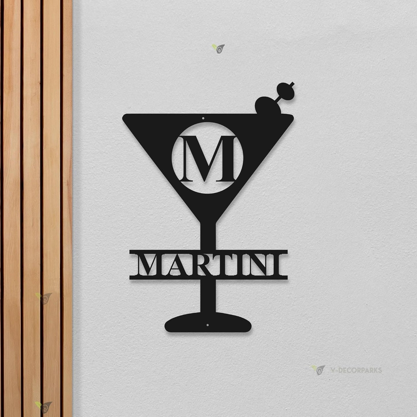 Personalized Martini Initial Name Sign LED Lights, Bar Sign, Bar Sign Decor, Martini Drinker Gift, Gift for Bartender, Shop Owner Gift Idea
