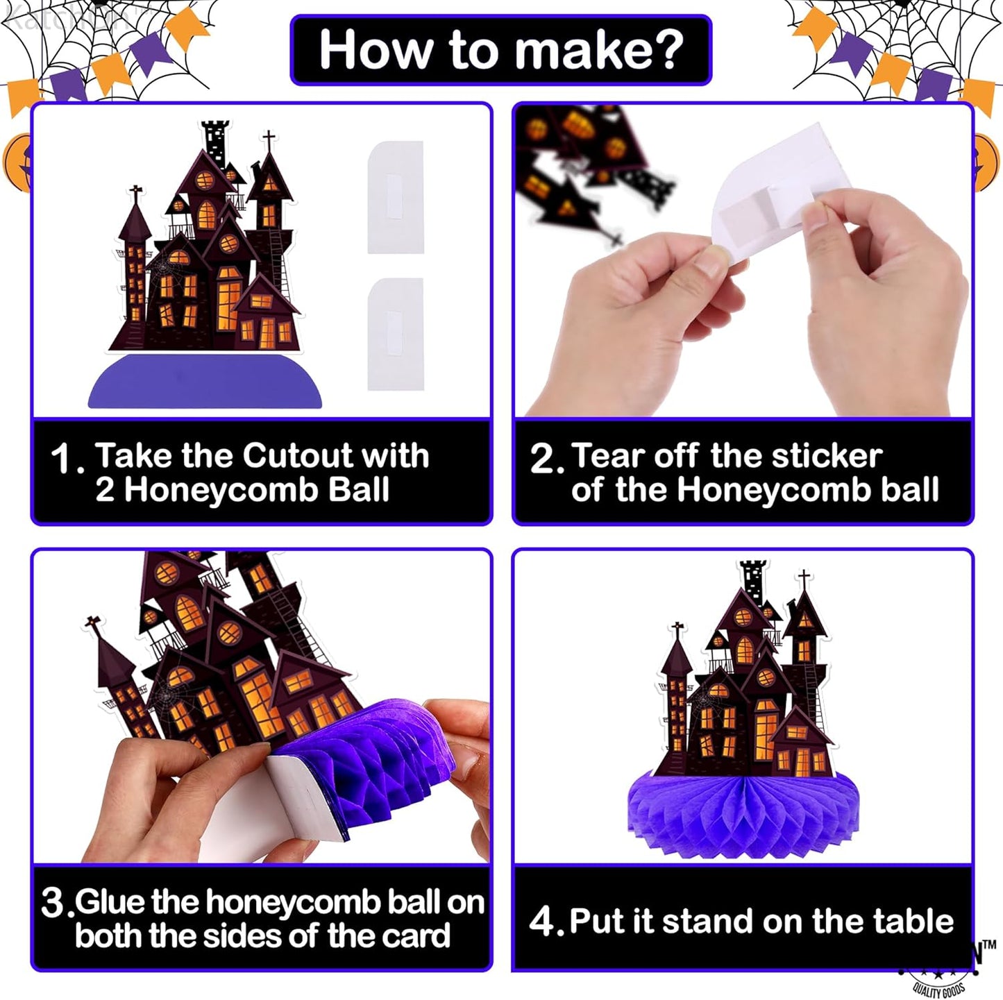 KatchOn, Halloween Centerpieces for Tables - Pack of 9 | Halloween Table Centerpieces for Halloween Party Decorations | Halloween Birthday Party Decorations | Halloween Table Decorations