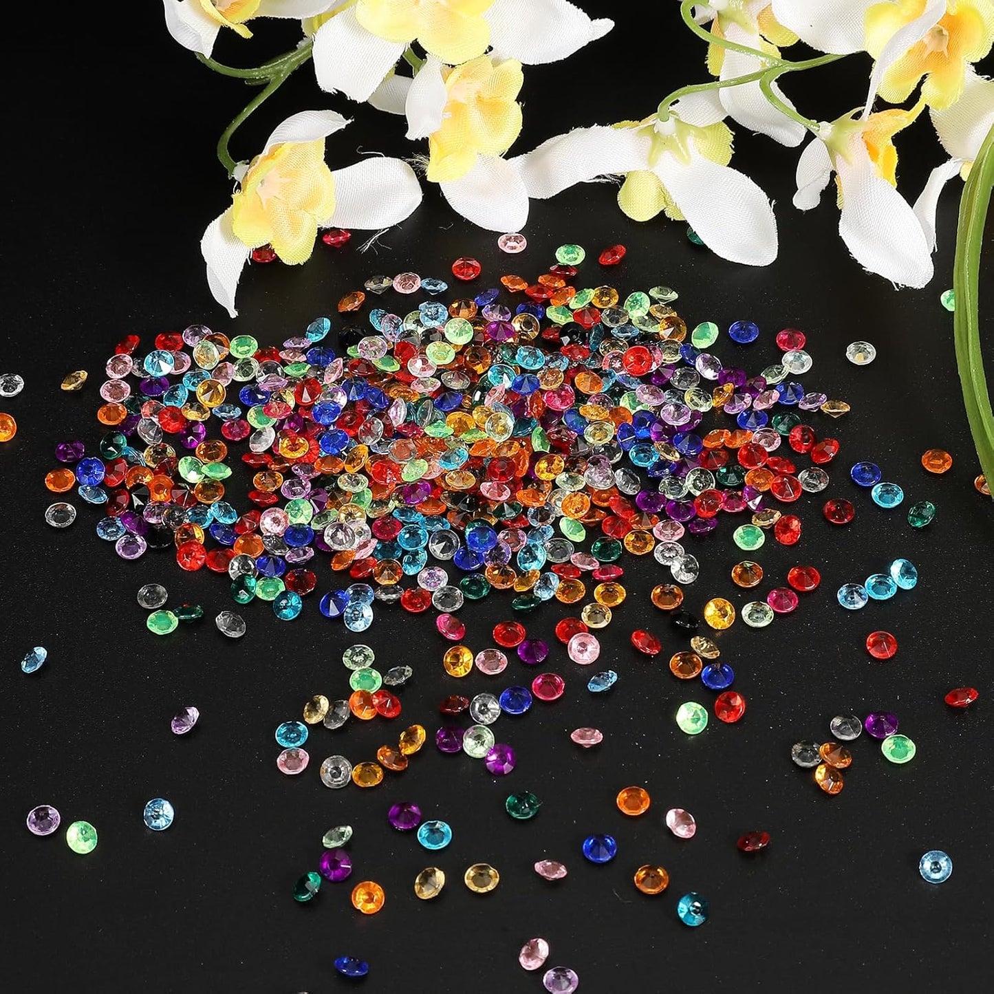 PATIKIL 10000 Pcs Wedding Table Scatter Confetti Crystals 4.5mm Acrylic Diamonds Vase Fillers Gems for Table Centerpiece Decorations Party Vase Beads, Rose Red