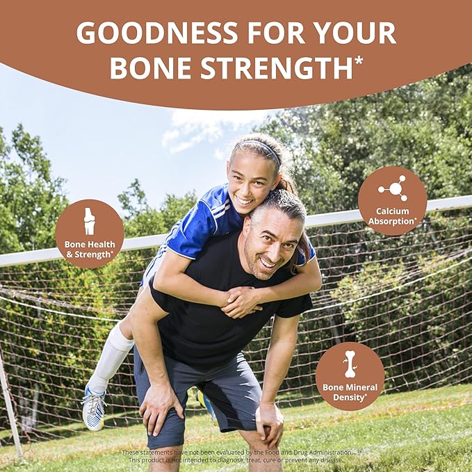 Bone Xtra - Vegan Bone Strength Formula for Stronger Bones, Plant-based Calcium from Marine Algae, Vitamins D3, Vitamin K2, Magnesium, Phosphorus & More for Teens, Adults - 3 Months Supply | 3 Pack