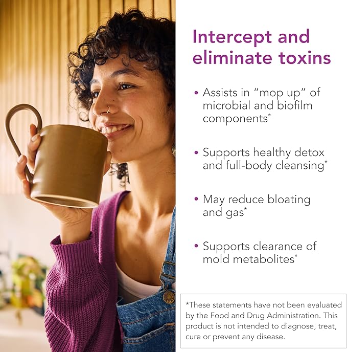 Biocidin G.I. Detox+ Activated Charcoal Binder & Zeolite Detox Supplements with Silica - Helps Bind & Clear Toxins - Supports Full Body Cleansing and May Reduce Bloating (60 Capsules)