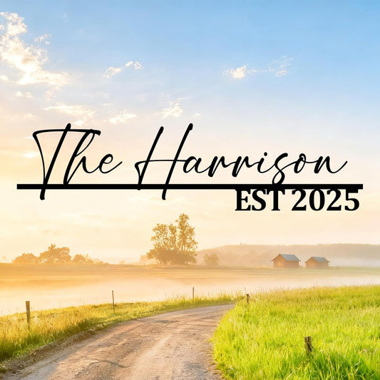 Personalized Family Name Sign, Custom Signs Outdoor Wall Art, Family Last Name Signs, Monogram Metal Sign For Home Outside Decor, Customized Valentines Christmas Wedding Housewarming Gifts