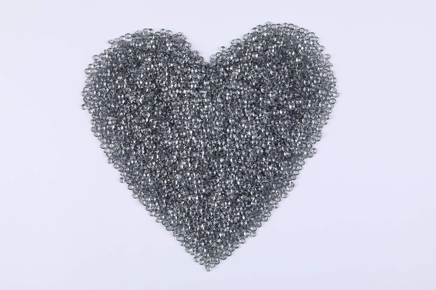 10000 pcs/Pack Wedding Table Scatter Confetti Crystals Acrylic Diamonds Vase Fillers 4.5 mm Rhinestones for Wedding, Bridal Shower, Vase Beads Decorations (Light Gray)