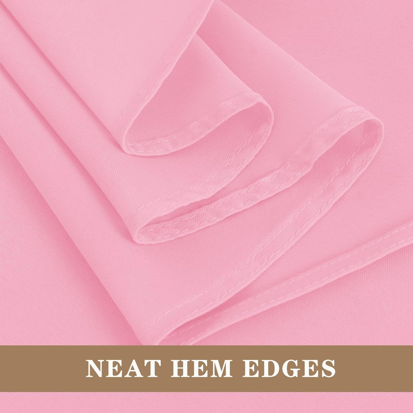 Fitable Pink Tablecloths for Rectangle Tables, 6 Pack - 70 x 120 Inches - Reusable and Washable Table Clothes for 6-8 Ft Tables, Polyester Fabric Table Covers for Wedding, Party, Banquet