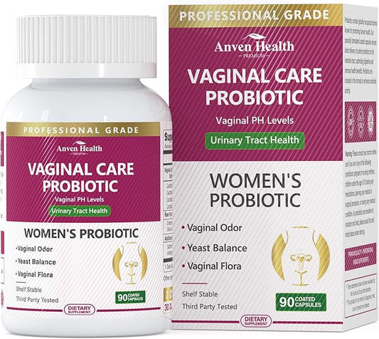 Vaginal Probiotics for Women - 60 Billion Womens Probiotic for Vaginal Flora, Odor, Yeast, Gut & Digestive Health with Saffron, Lecithin, Cranberry & Olive Leaf Extracts | 90 Veggie Caps