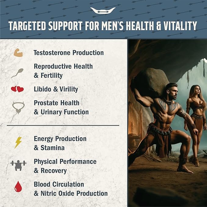 100% Grass Fed Beef Testicle with Prostate, Blood, Liver & Heart - Beef Organ Supplement for Men's Health & Vitality - 3000mg / 30 Servings