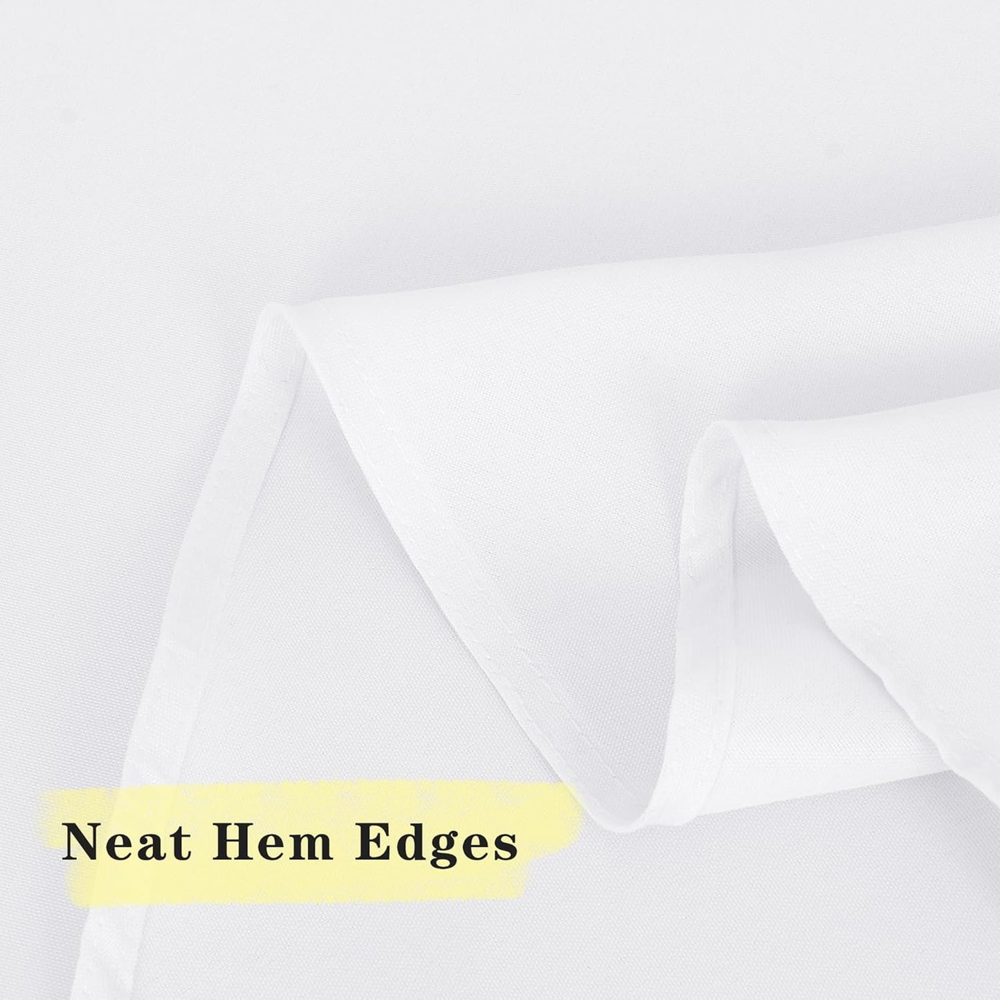 sancua 6 Pack Round Tablecloth 108 Inch White, Stain and Wrinkle Resistant Table Cloth - Washable Polyester Table Cover for Dining Tables, Buffet Parties and Camping